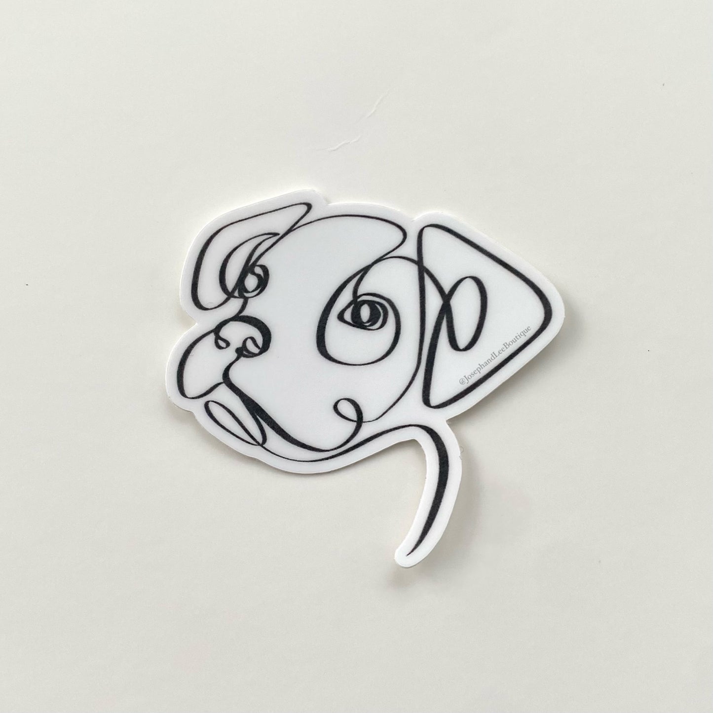 One Line Puppy Sticker