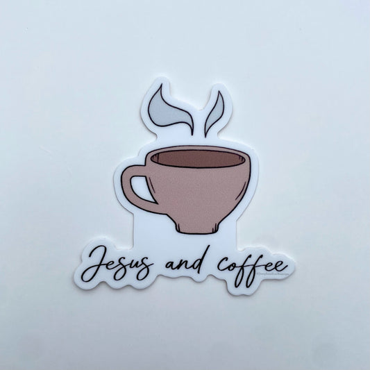 Jesus and Coffee Sticker