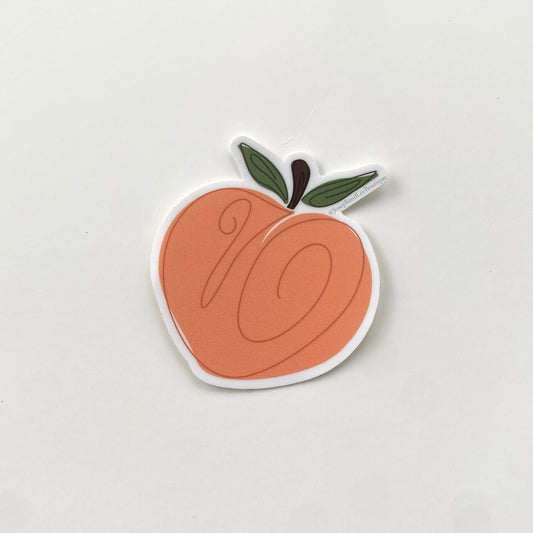 Artsy Peach Sticker