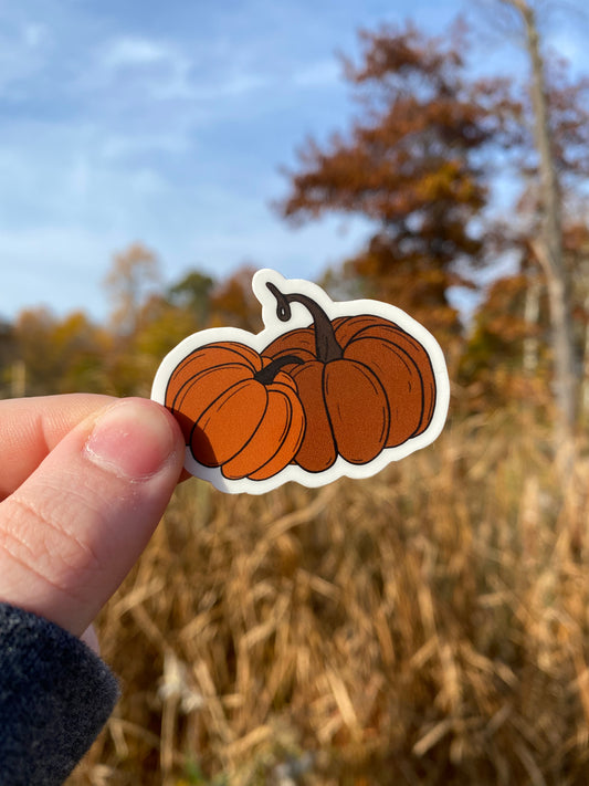 Double Pumpkins Sticker